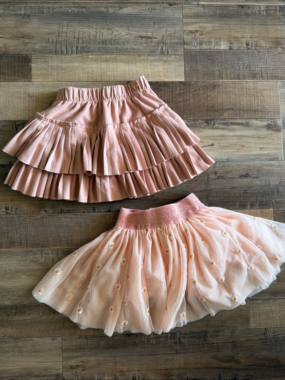 Suede and tulle toddler skirts x2!!